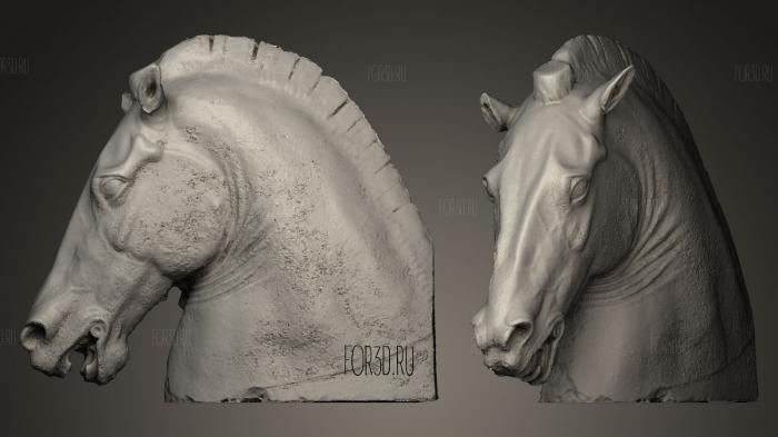 Giant horse head stl model for CNC